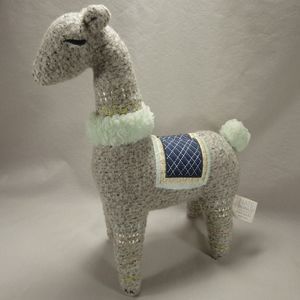 Nate Berkus For Baby 13" Plush Llama Stuffed Animal Gray Embroidered